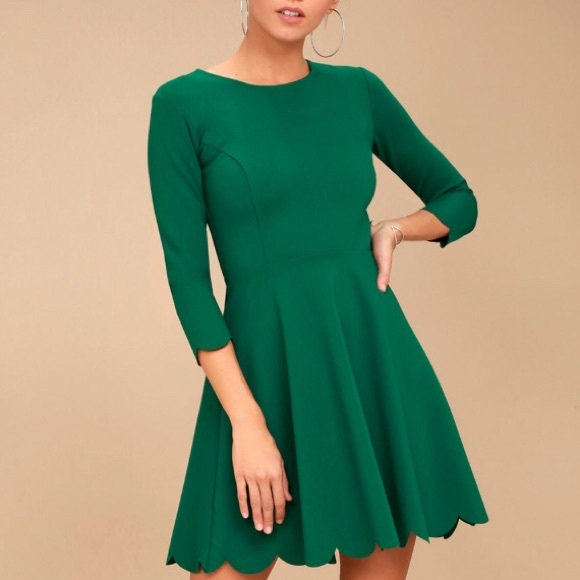 lulus scalloped dress